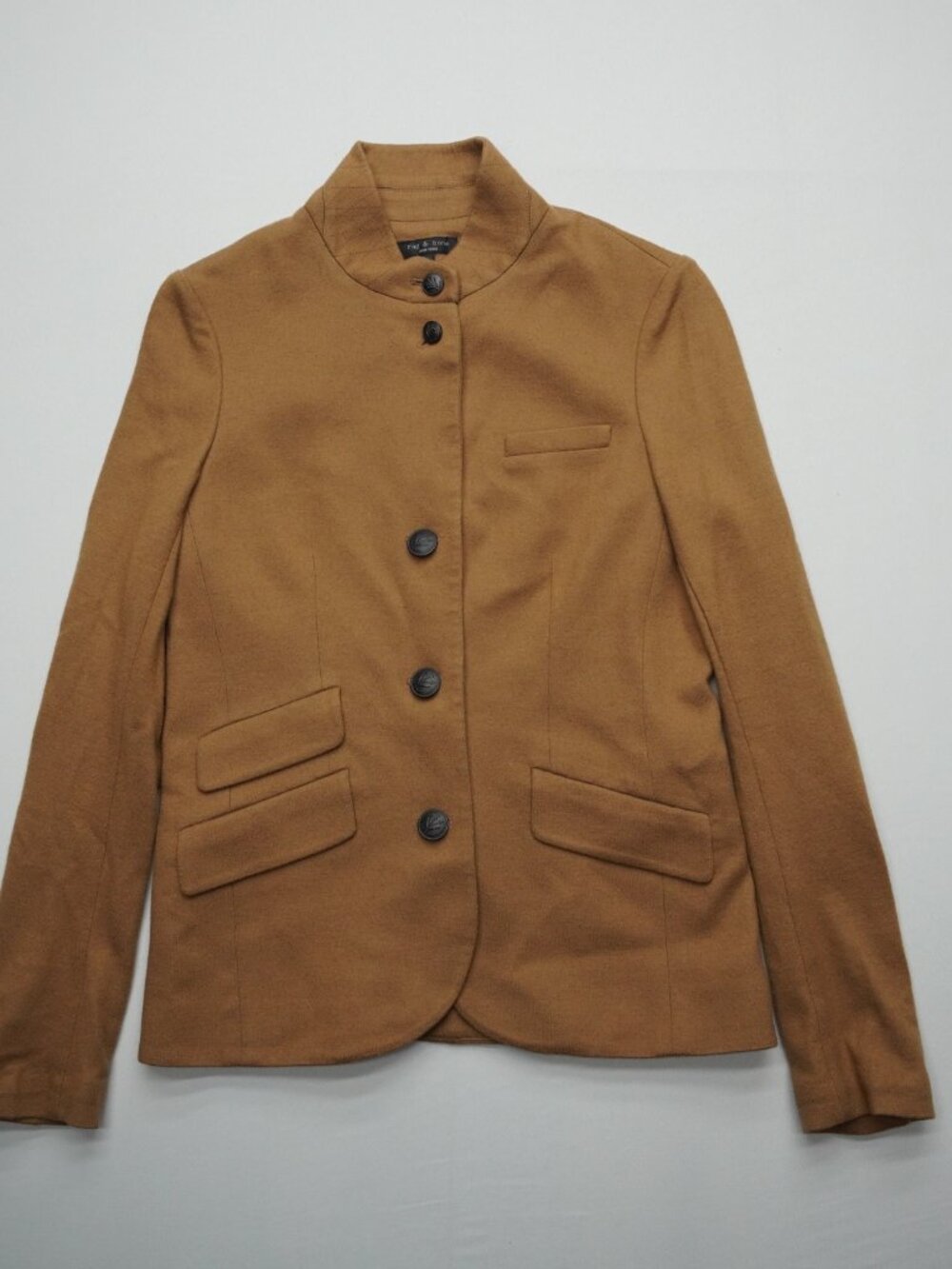Rag and Bone Slade Wool Blazer in Dark Camel Size 6 - Picture 3 of 13